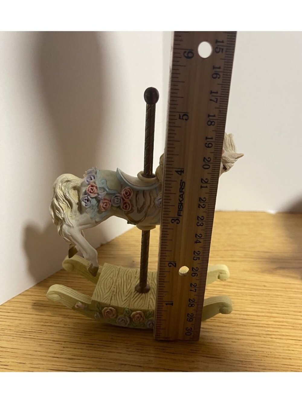 Carousel Horse Figurine Collectible Vintage 90s Polyresin - Picture 9 of 9